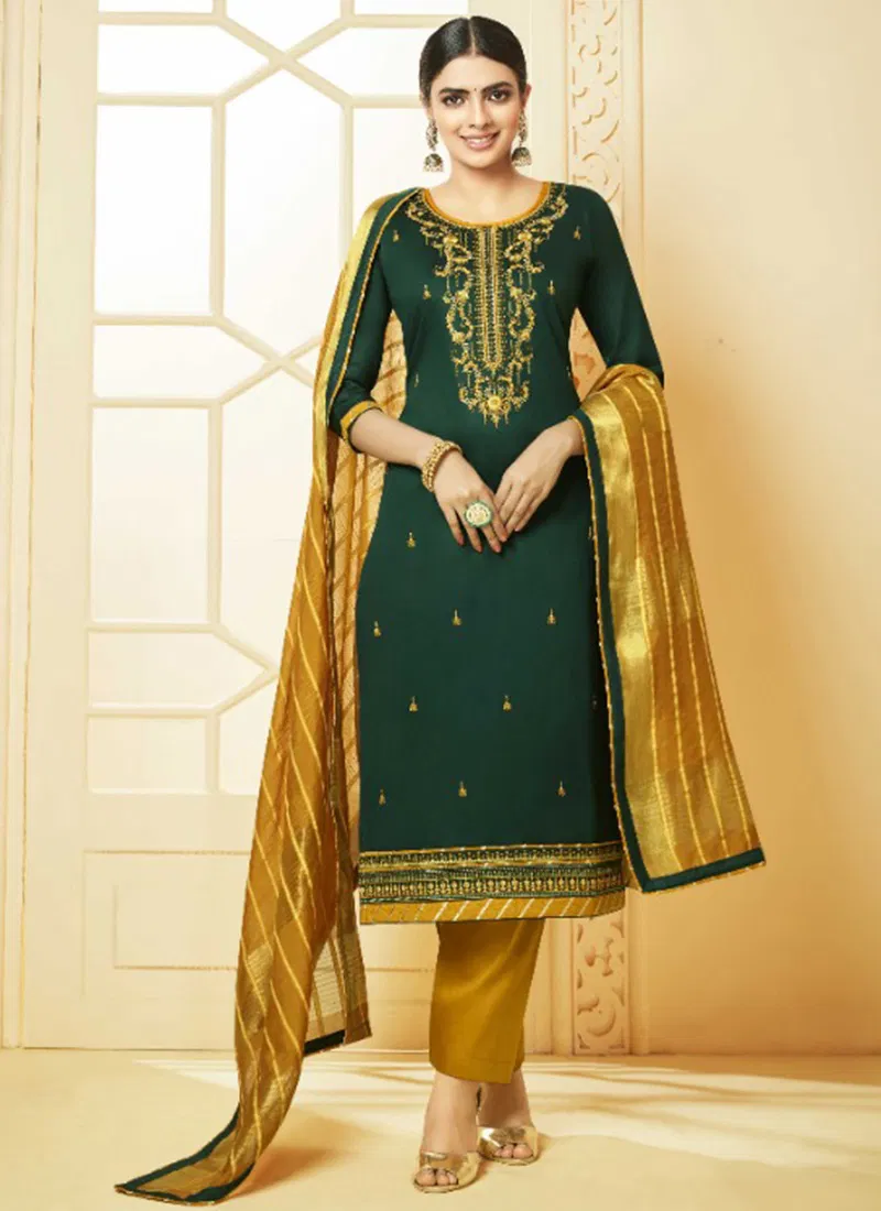 Jasmin Vol 9 Jam Silk Cotton Designer Party Wear Straight Suits With Cotton Bottoms And Chinnon Dupatta 1351-1354